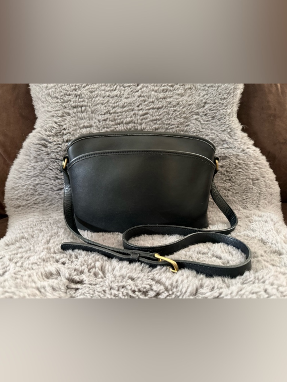 Vintage Coach 9976 Anderson Black Leather Crossbody Shoulder Bag Purse